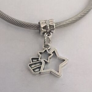 Silver Star Charm for Pandora Style Bracelet‎
